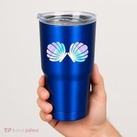 Funny Mermaid Shell Costume Gift Tumbler thumb 2