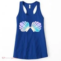 Funny Mermaid Shell Costume Gift Women's Tank Top thumb 0