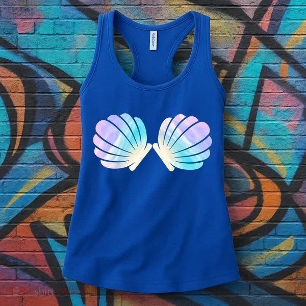 Funny Mermaid Shell Costume Gift Women's Tank Top