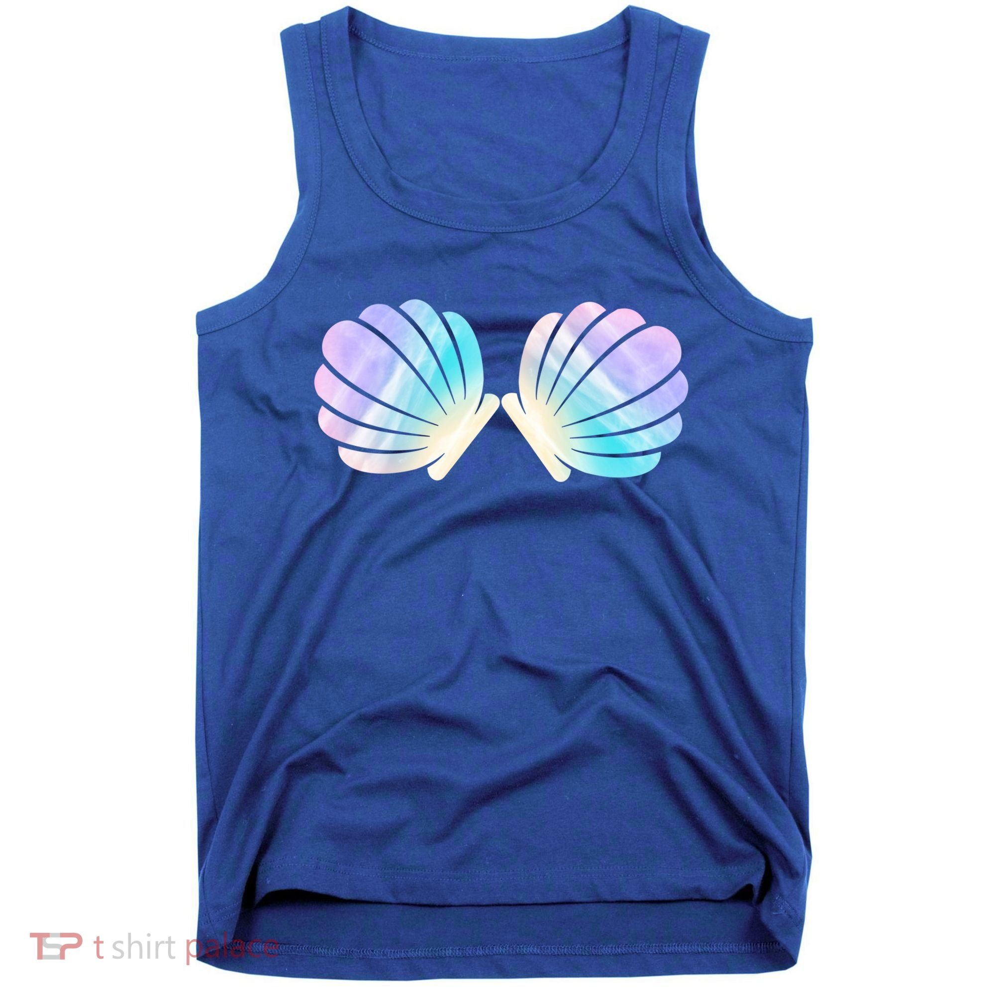 Funny Mermaid Shell Costume Gift Tank Top