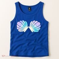 Funny Mermaid Shell Costume Gift Tank Top thumb 2