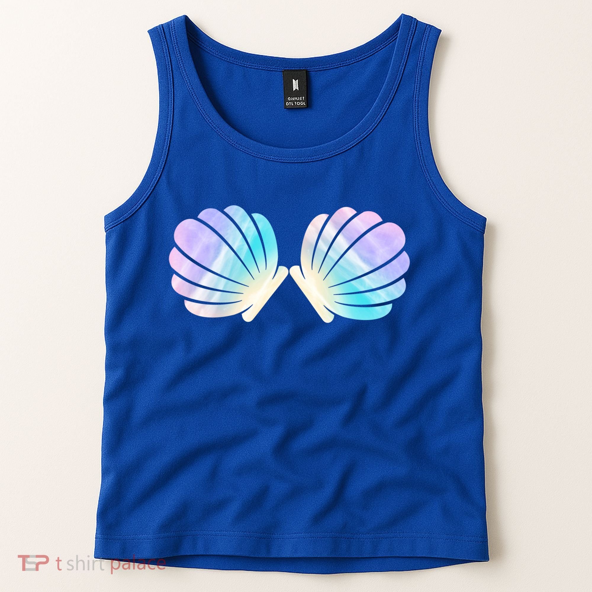 Funny Mermaid Shell Costume Gift Tank Top