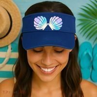 Funny Mermaid Shell Costume Gift Visor thumb 2
