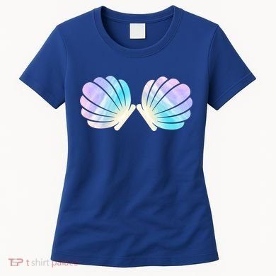 Funny Mermaid Shell Costume Gift Women's T-Shirt