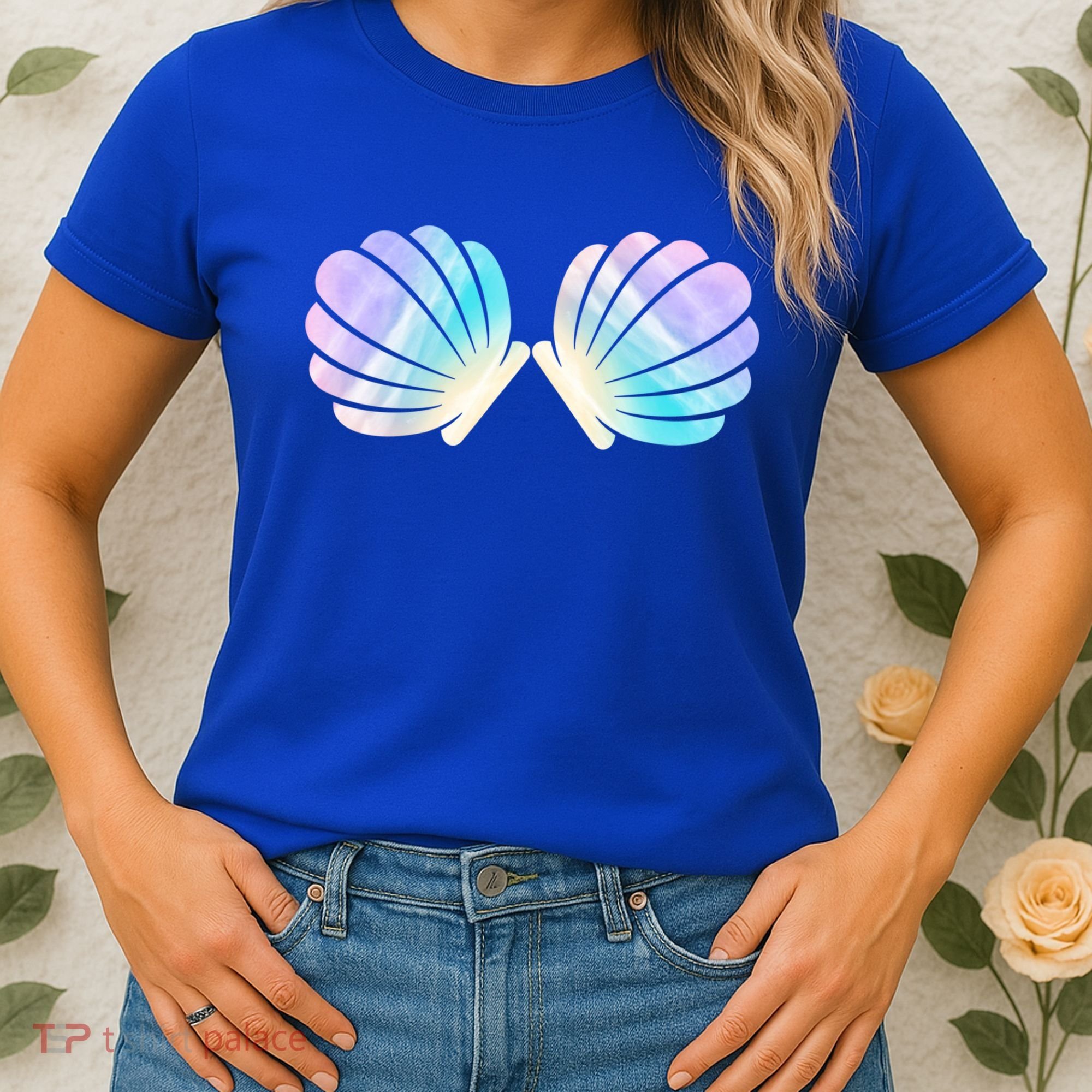 Funny Mermaid Shell Costume Gift Women's T-Shirt