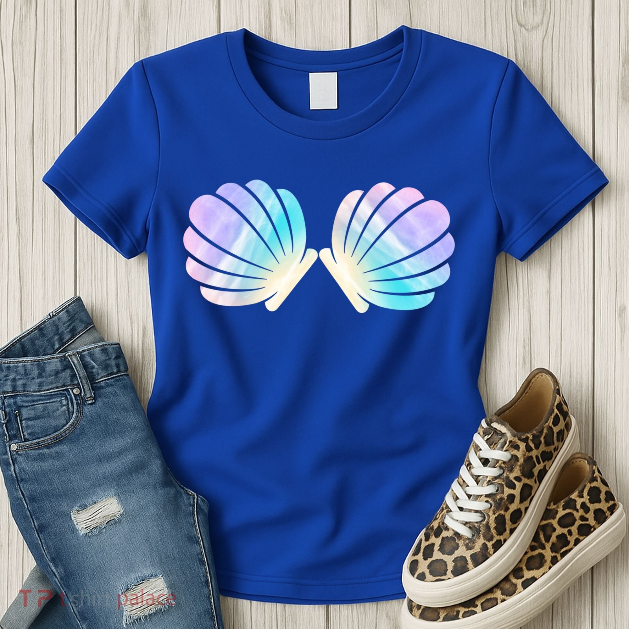 Funny Mermaid Shell Costume Gift Women's T-Shirt