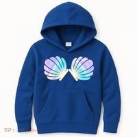 Funny Mermaid Shell Costume Gift Kids Hoodie thumb 0