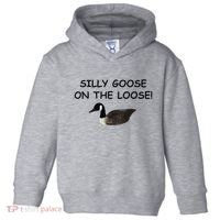 Funny Meme Silly Goose On The Loose Joke Toddler Hoodie thumb 0