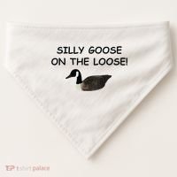 Funny Meme Silly Goose On The Loose Joke USA-Made Doggie Bandana thumb 0