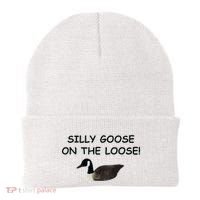 Funny Meme Silly Goose On The Loose Joke Beanie thumb 0