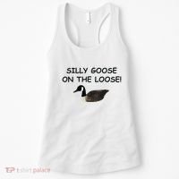 Funny Meme Silly Goose On The Loose Joke Women's Tank Top thumb 0