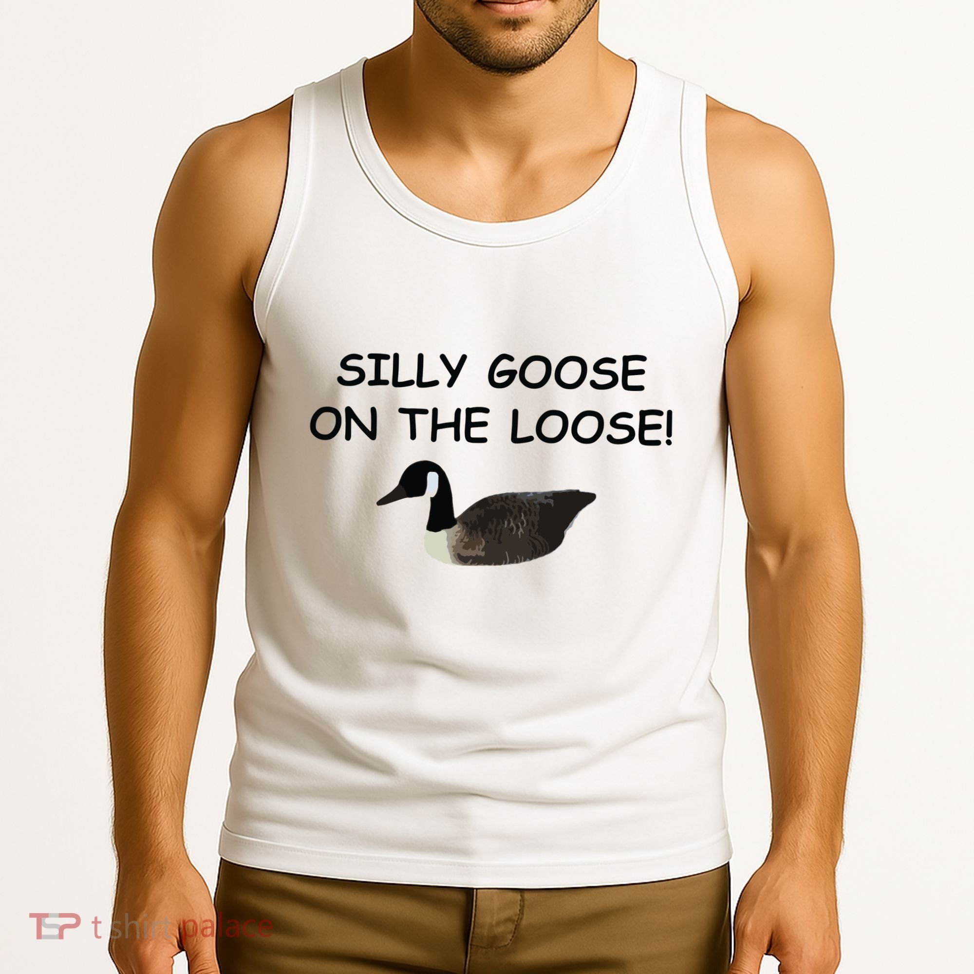 Funny Meme Silly Goose On The Loose Joke Tank Top