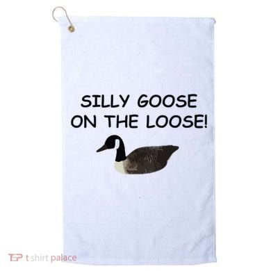 Funny Meme Silly Goose On The Loose Joke Golf Towel