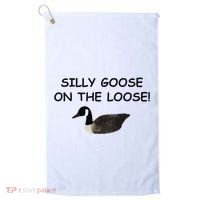 Funny Meme Silly Goose On The Loose Joke Golf Towel thumb 0