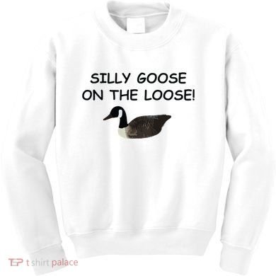Funny Meme Silly Goose On The Loose Joke Kids Sweatshirt