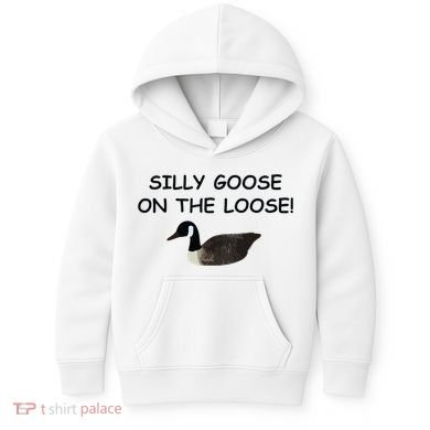 Funny Meme Silly Goose On The Loose Joke Kids Hoodie