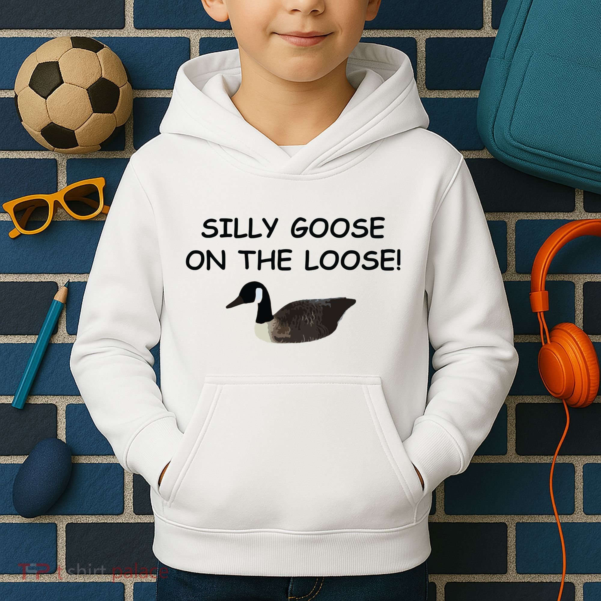 Funny Meme Silly Goose On The Loose Joke Kids Hoodie