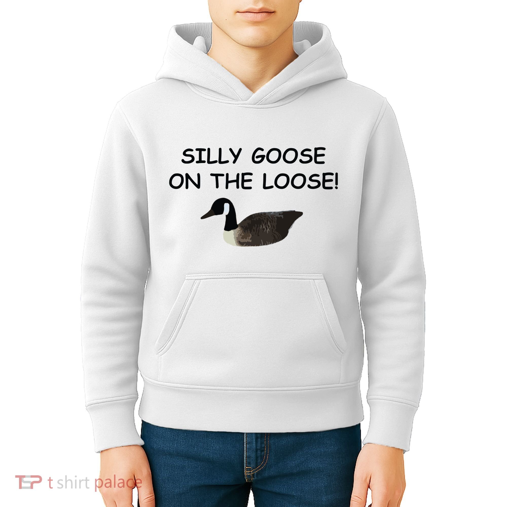 Funny Meme Silly Goose On The Loose Joke Kids Hoodie