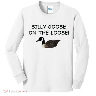 Funny Meme Silly Goose On The Loose Joke Kids Long Sleeve Shirt