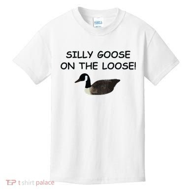 Funny Meme Silly Goose On The Loose Joke Kids T-Shirt