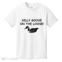 Funny Meme Silly Goose On The Loose Joke Kids T-Shirt thumb 0