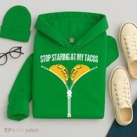 Funny Mexican Stop Staring At My Tacos Fiesta Cinco De Mayo Hoodie thumb 4