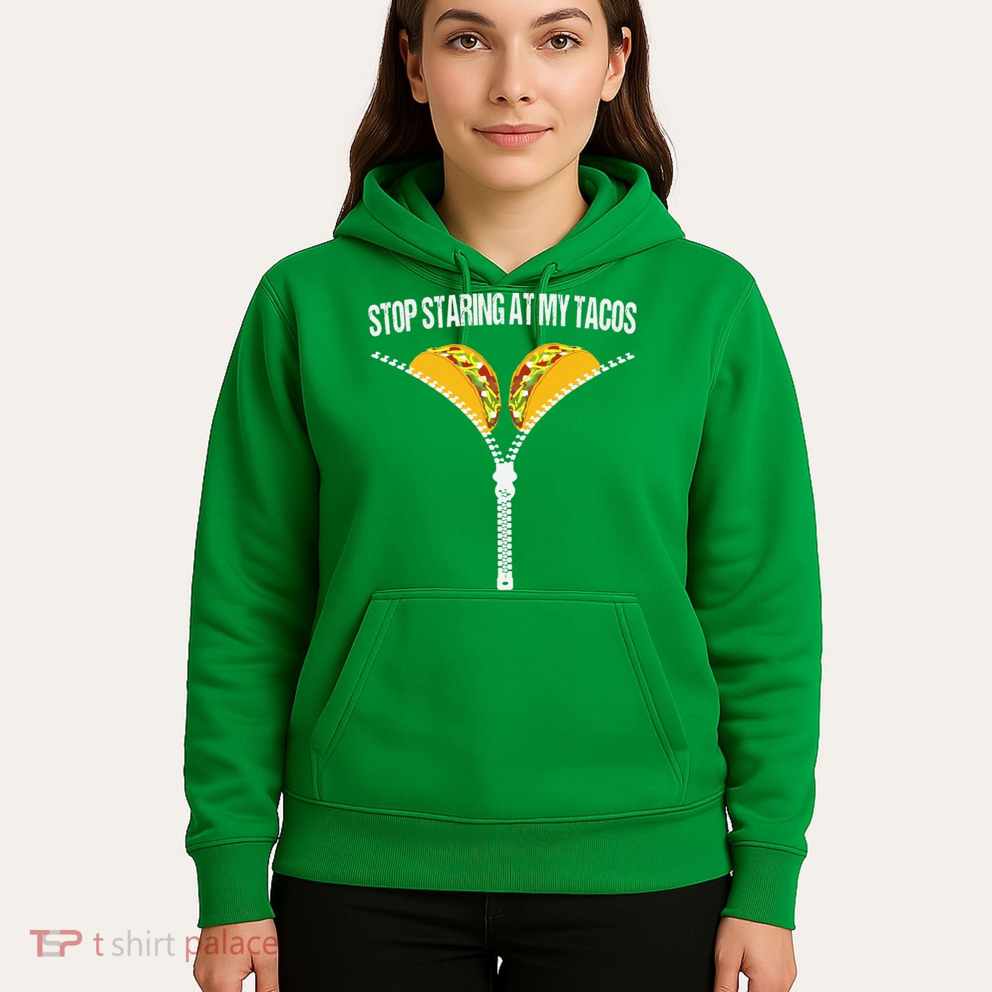 Funny Mexican Stop Staring At My Tacos Fiesta Cinco De Mayo Hoodie