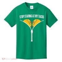 Funny Mexican Stop Staring At My Tacos Fiesta Cinco De Mayo Kids T-Shirt thumb 0