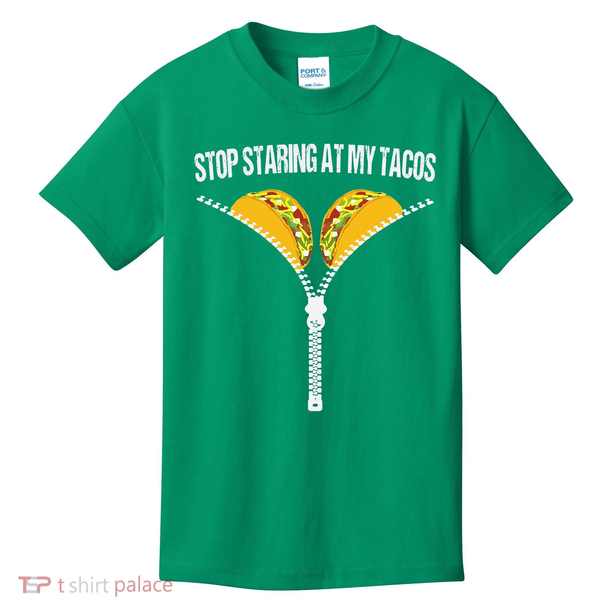 Funny Mexican Stop Staring At My Tacos Fiesta Cinco De Mayo Kids T-Shirt