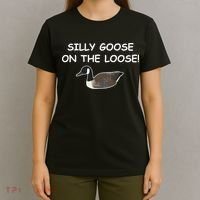 Funny Meme Silly Goose On The Loose Joke T-Shirt thumb 4