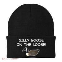 Funny Meme Silly Goose On The Loose Joke Beanie thumb 0