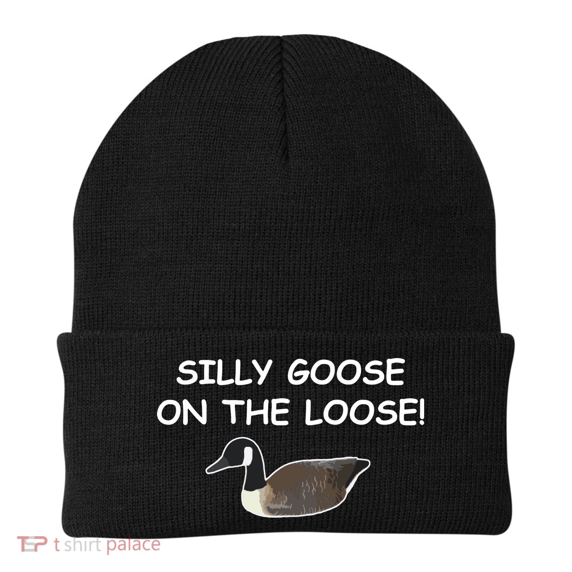 Funny Meme Silly Goose On The Loose Joke Beanie