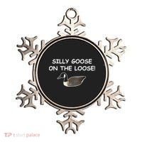 Funny Meme Silly Goose On The Loose Joke Ornament thumb 0