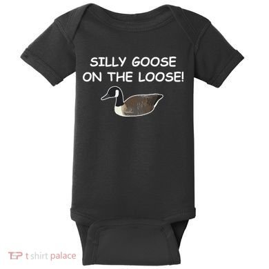 Funny Meme Silly Goose On The Loose Joke Baby Bodysuit