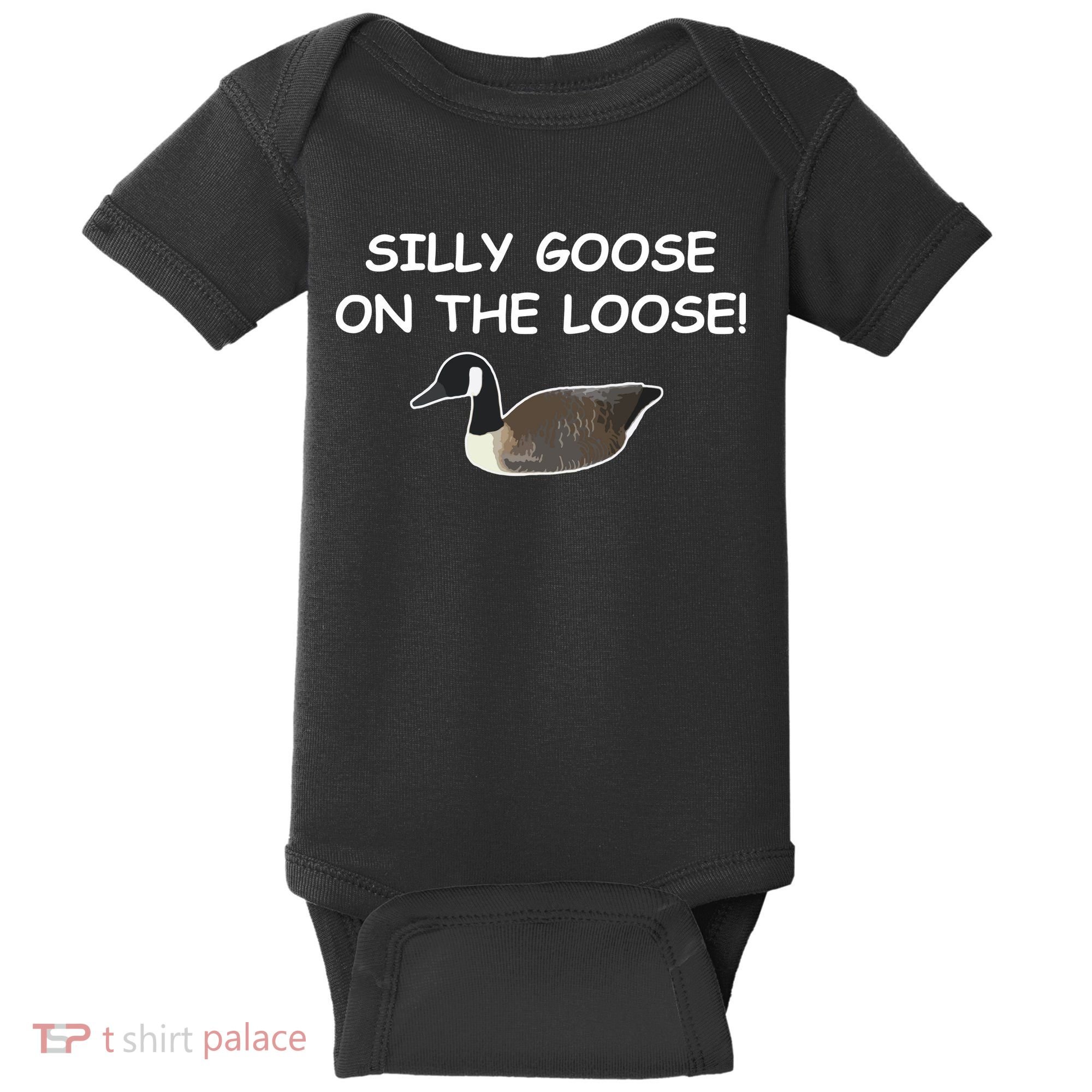 Funny Meme Silly Goose On The Loose Joke Baby Bodysuit