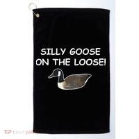 Funny Meme Silly Goose On The Loose Joke Golf Towel thumb 0