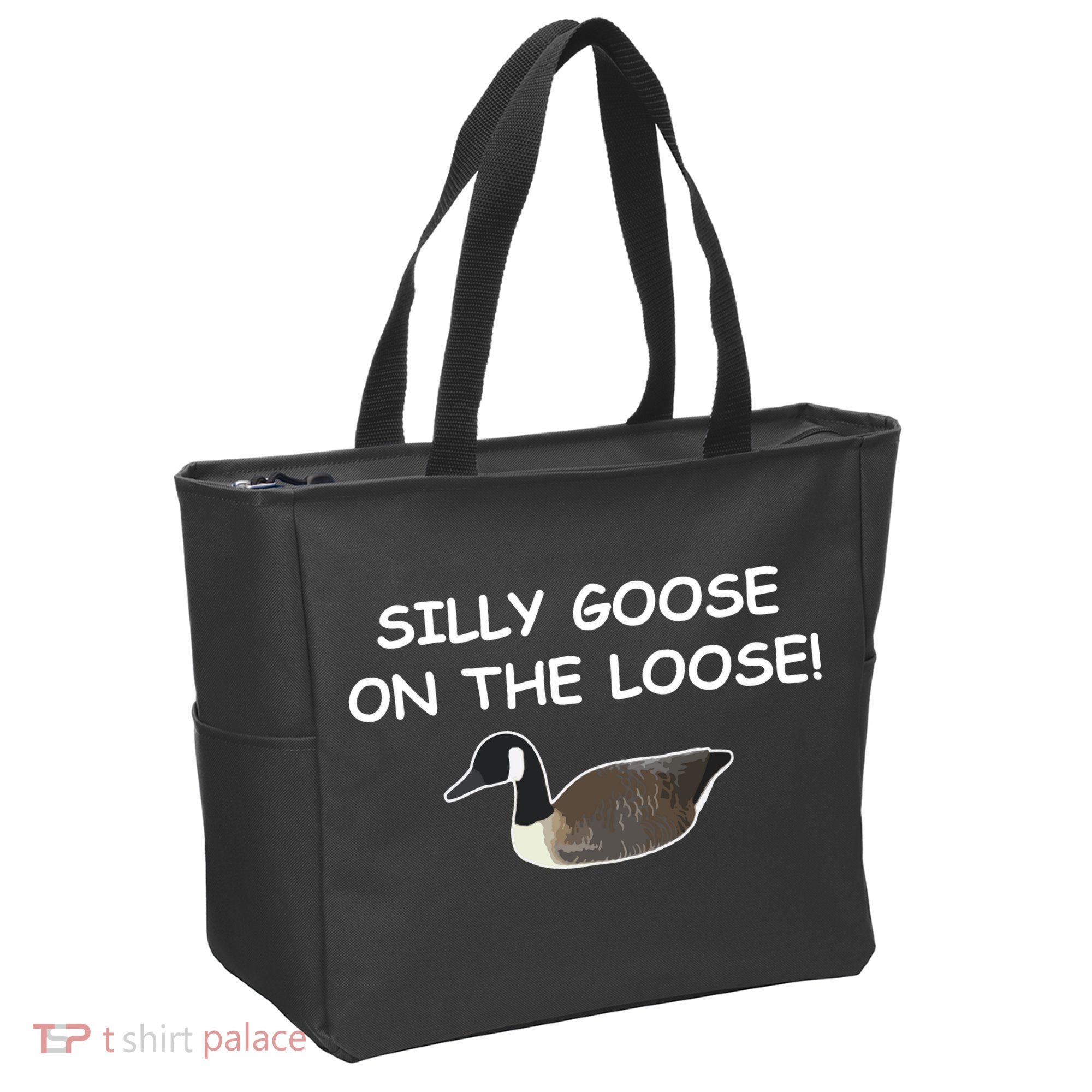 Funny Meme Silly Goose On The Loose Joke Tote Bag