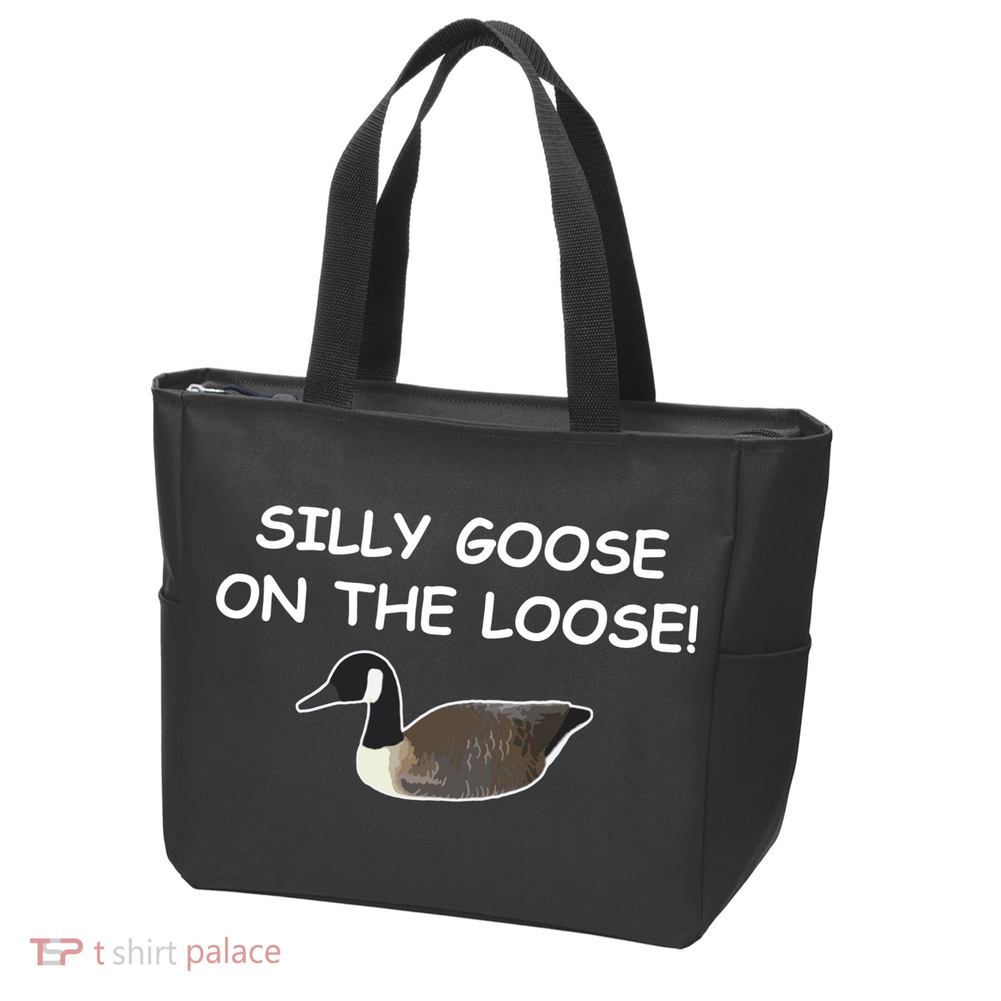 Funny Meme Silly Goose On The Loose Joke Tote Bag