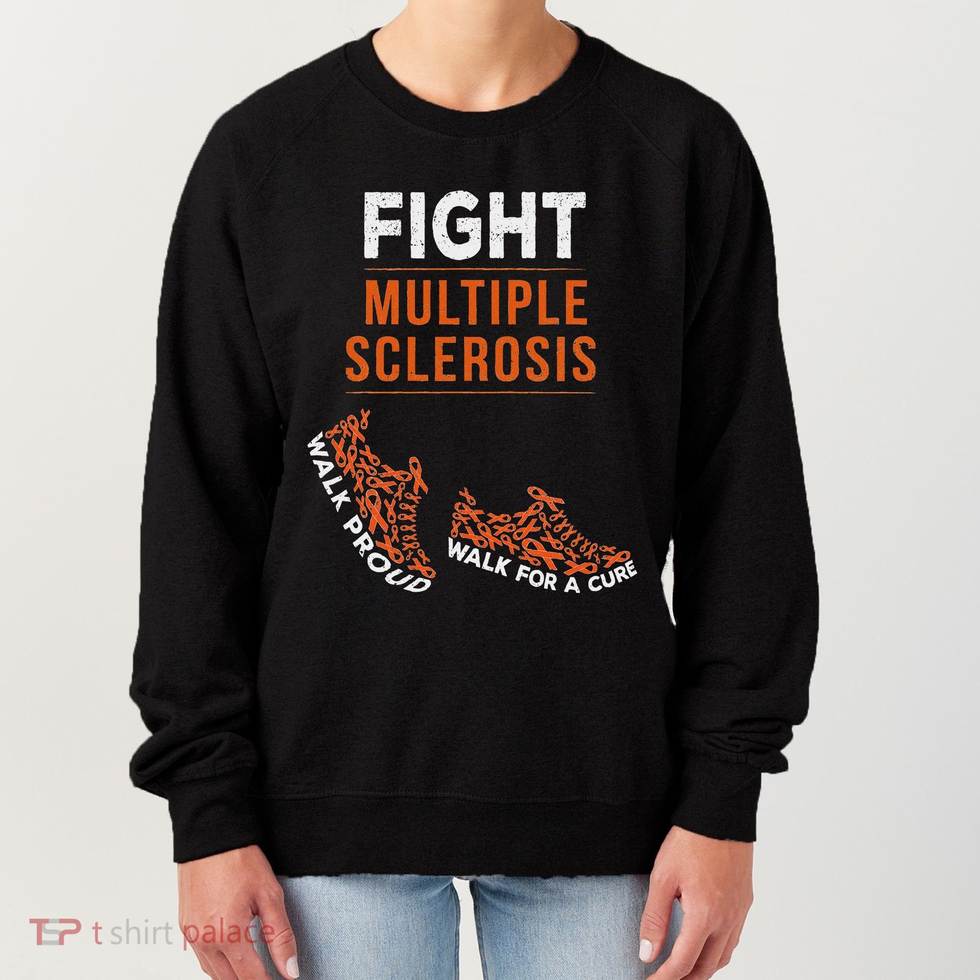 Fight Multiple Sclerosis Ms Awareness Warrior Ribbon Women's Sweatshirt