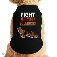Fight Multiple Sclerosis Ms Awareness Warrior Ribbon Doggie Tank thumb 0