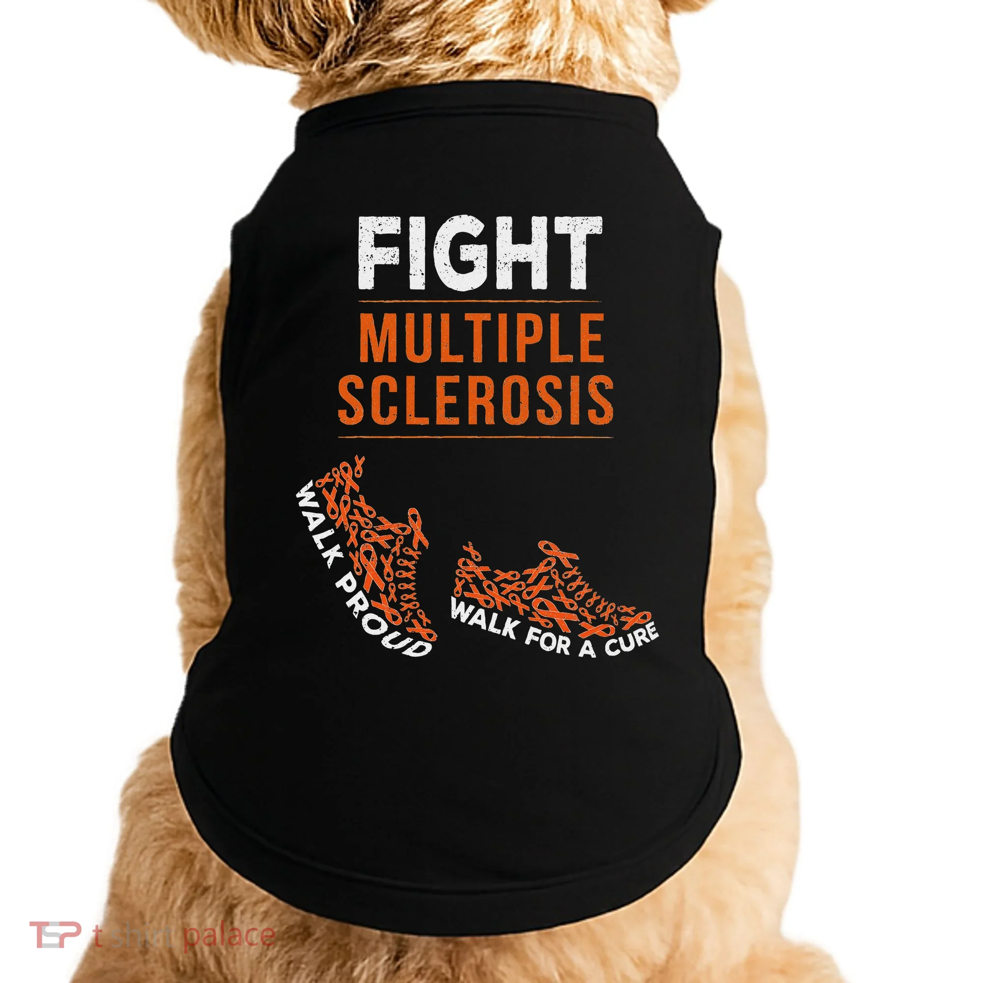 Fight Multiple Sclerosis Ms Awareness Warrior Ribbon Doggie Tank