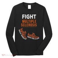 Fight Multiple Sclerosis Ms Awareness Warrior Ribbon Long Sleeve Shirt thumb 0
