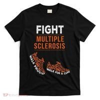 Fight Multiple Sclerosis Ms Awareness Warrior Ribbon T-Shirt thumb 0