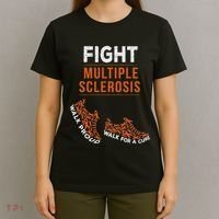 Fight Multiple Sclerosis Ms Awareness Warrior Ribbon T-Shirt thumb 4
