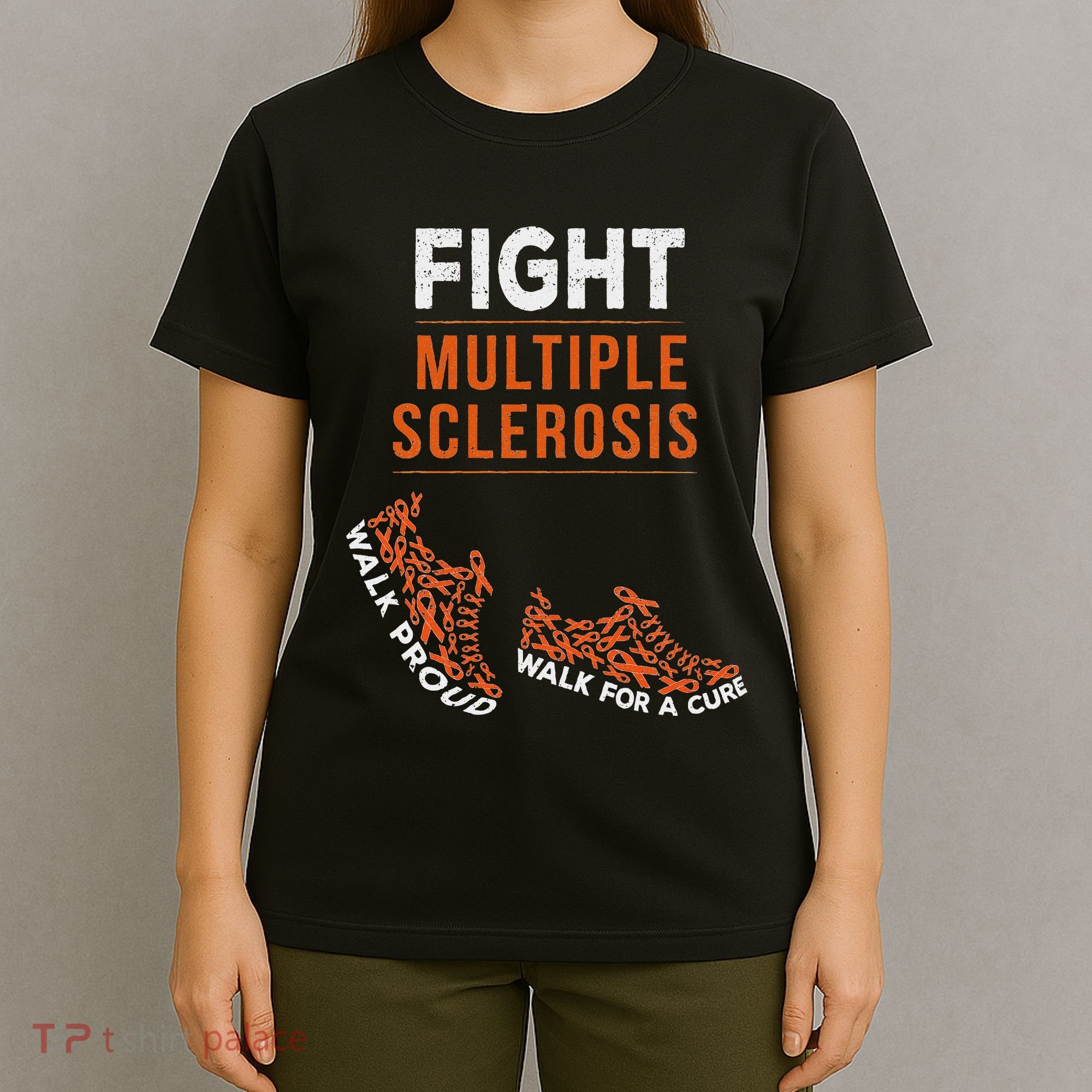 Fight Multiple Sclerosis Ms Awareness Warrior Ribbon T-Shirt