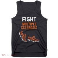 Fight Multiple Sclerosis Ms Awareness Warrior Ribbon Tank Top thumb 0
