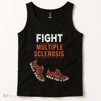 Fight Multiple Sclerosis Ms Awareness Warrior Ribbon Tank Top thumb 2