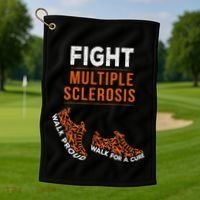 Fight Multiple Sclerosis Ms Awareness Warrior Ribbon Golf Towel thumb 1