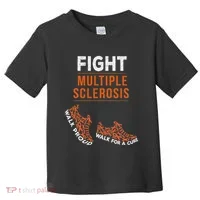 Fight Multiple Sclerosis Ms Awareness Warrior Ribbon Toddler T-Shirt thumb 0