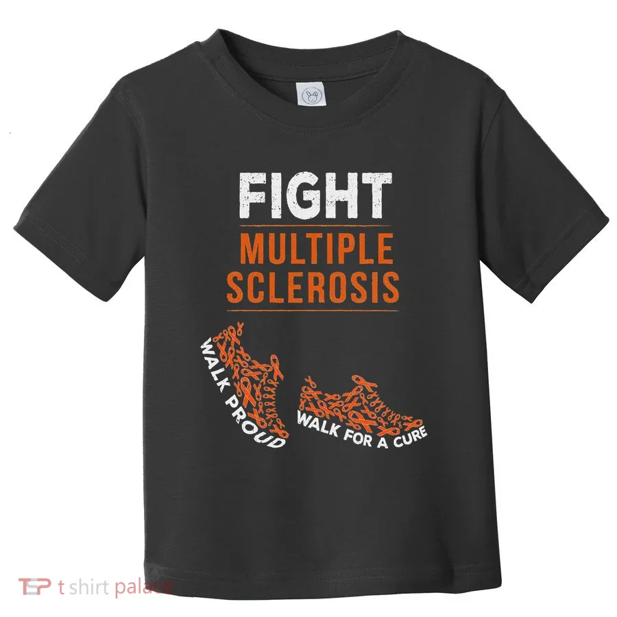 Fight Multiple Sclerosis Ms Awareness Warrior Ribbon Toddler T-Shirt